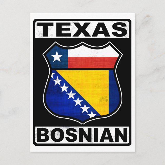 Texas bosnienamerikan vykort (Framsida)