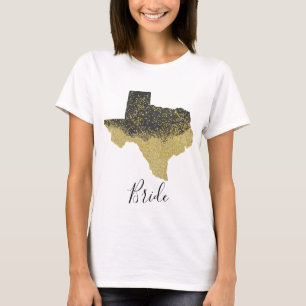 Texas Bride Black and Guld Image T Shirt