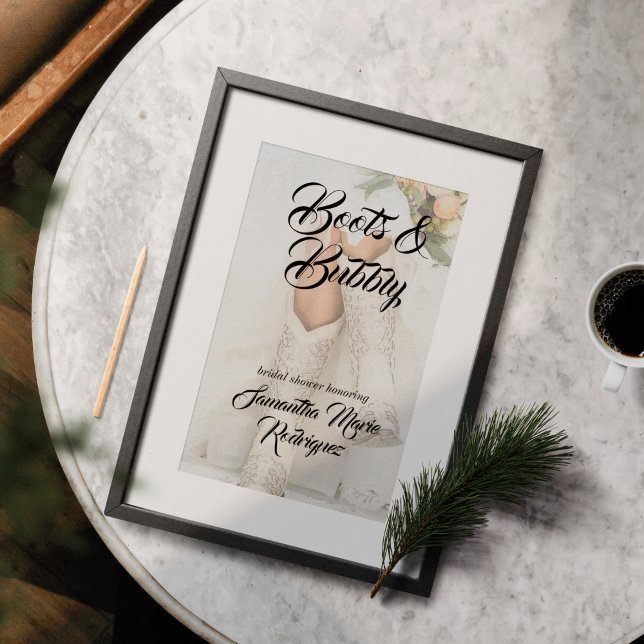 Texas Bride in Rhinestone Boots Möhippa Poster (Skapare uppladdad)