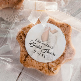 Texas Bride in Rhinestone Boots Möhippa Runt Klistermärke