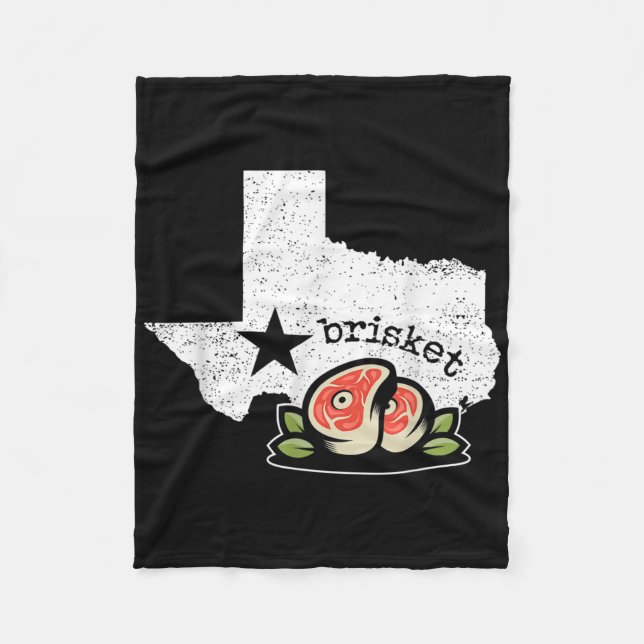 Texas Brisket Home State Kärlek Funny Barbecue Bee Fleecefilt (Framsidan)