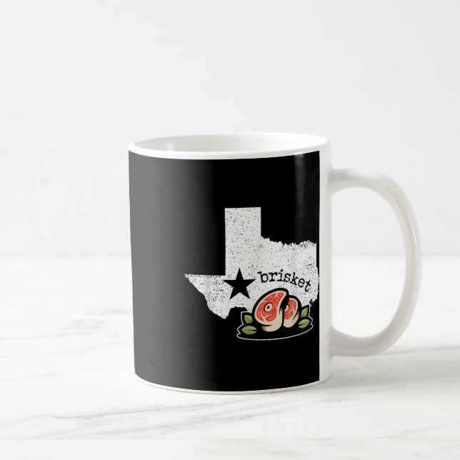 Texas Brisket Home State Kärlek Funny Barbecue Bee Kaffemugg (Höger)