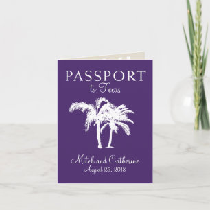 Texas Bröllop Passport-inbjudan Inbjudan