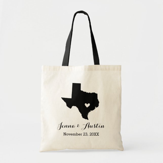Texas Bröllop Välkommen Tygkasse (Framsidan)