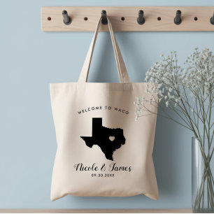 Texas bröllops välkomstväska för hotellgäster, tot tygkasse