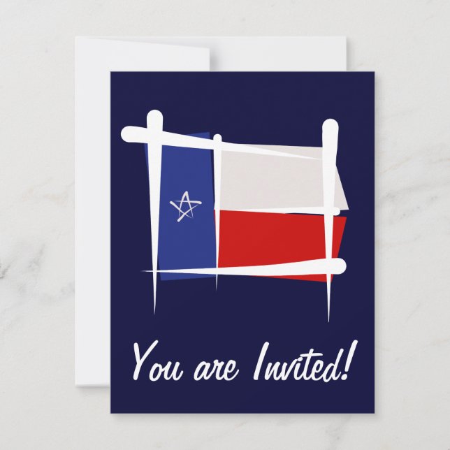 Texas Brush Flagga Inbjudningar (Framsida)