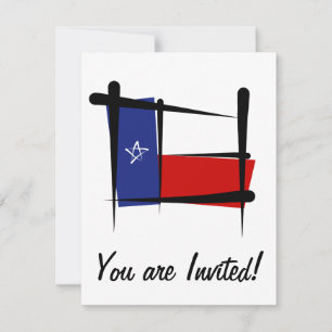 Texas Brush Flagga Inbjudningar