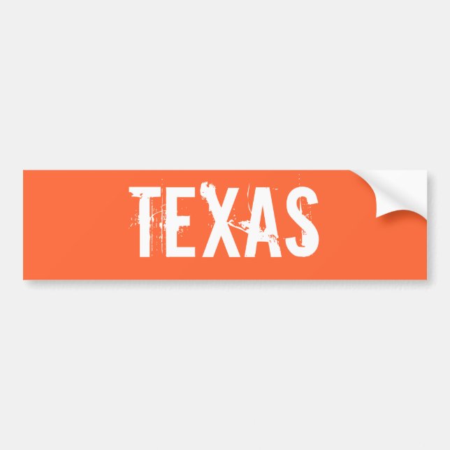 Texas Bumper Sticker Bildekal (Framsidan)