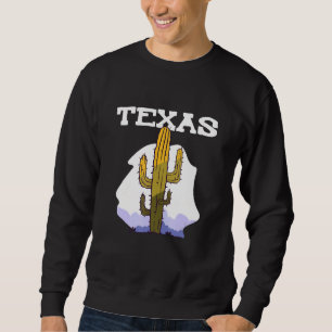 Texas Cactus Retro Land Lång Ärmad Tröja