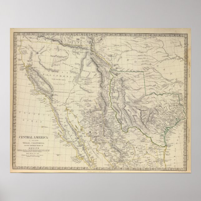 Texas, Calif, N Mexiko Poster (Framsidan)