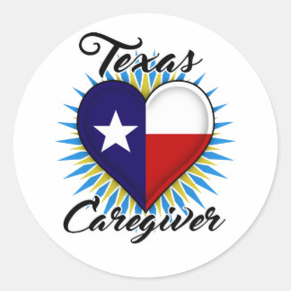 Texas Caregiver-klistermärken Runt Klistermärke