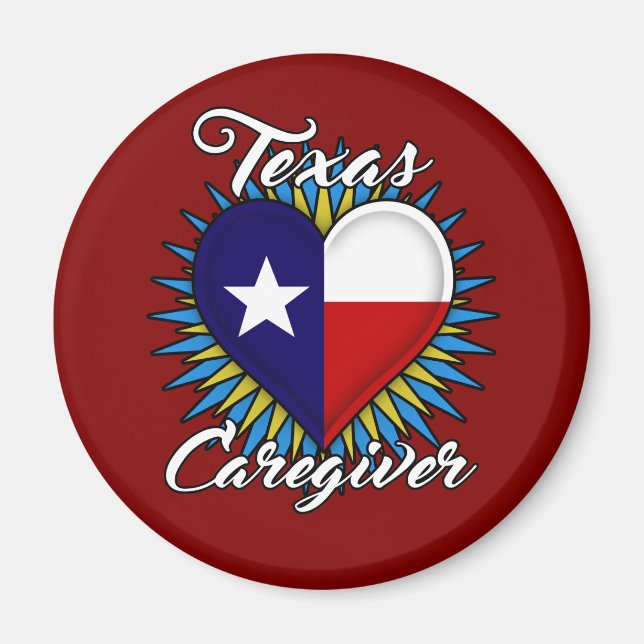 Texas Caregiver magnet (månbakgrund) (Framsidan)