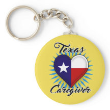 Texas Caregiver-nyckelkedja (gultens bakgrund)