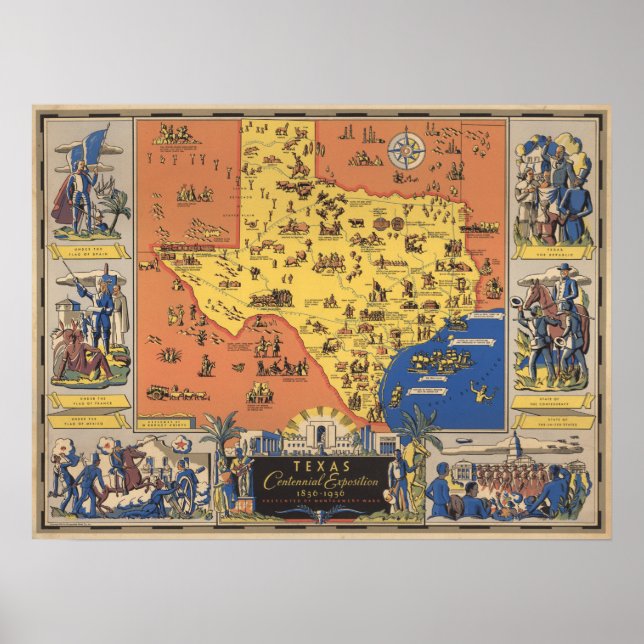 Texas Centennial Exposition Poster (Framsidan)