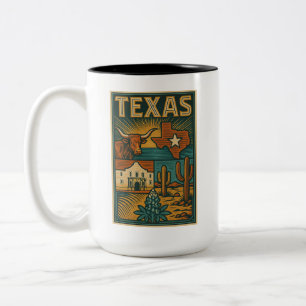 Texas Ceramic Mugg - delstaten Texas Coffee Kopp
