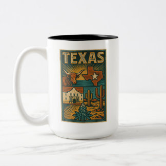 Texas Ceramic Mugg - delstaten Texas Coffee Kopp