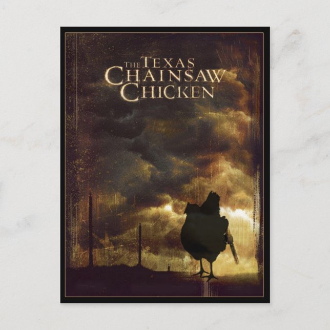 TEXAS CHAINSAW CHICKEN VYKORT (Framsida)