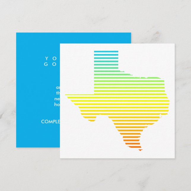 texas chill fade inbjudningar (Fram/baksida)