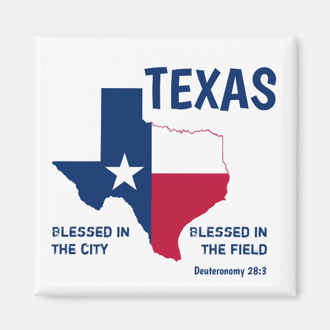TEXAS Christian Scripture Blad Magnet (Framsidan)