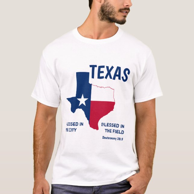 TEXAS Christian Scripture Blad T Shirt (Framsida)