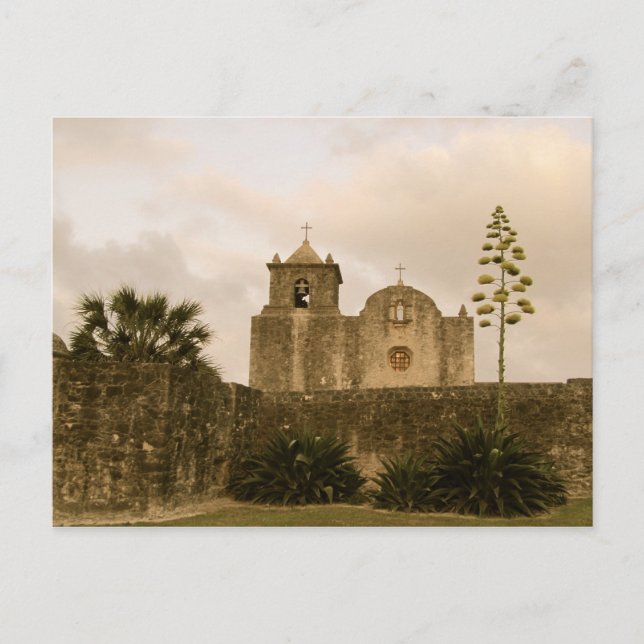 Texas Church-Vintage/Sepia Vykort (Framsida)