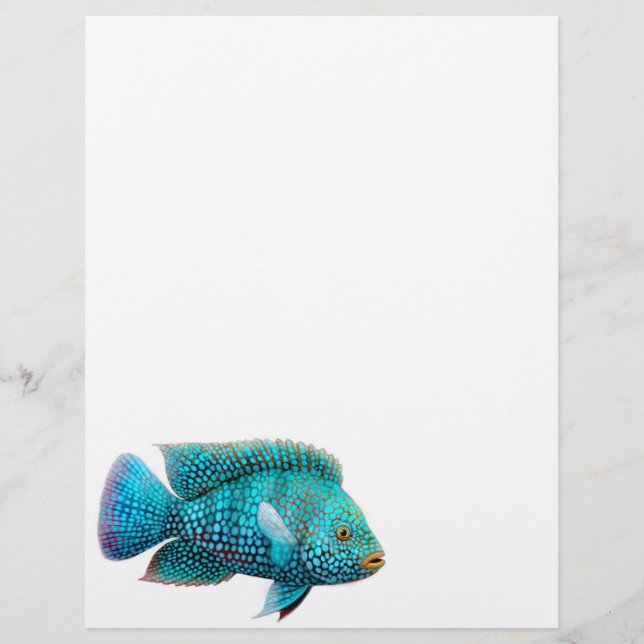 Texas Cichlid Fish Letterhead (Framsida)