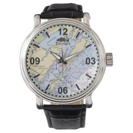 Texas Coastal Bend Nautical Chart Watch Armbandsur