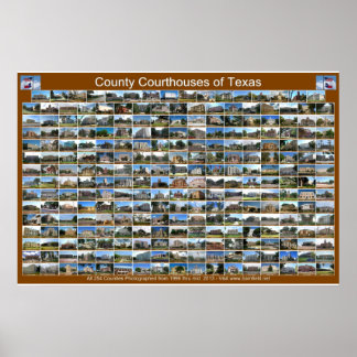 Texas County Domstol Poster (brunt vågrät)
