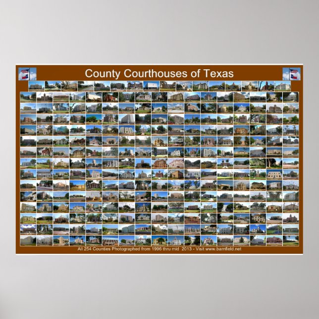 Texas County Domstol Poster (brunt vågrät) (Framsidan)
