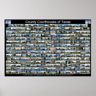 Texas County domstolaffisch (den svart vågrät) Poster
