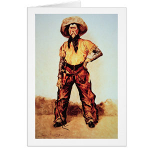Texas Cowboy, c.1890 (olja på kanfas) Hälsningskort