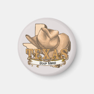 Texas Cowboy-eget namn Magnet