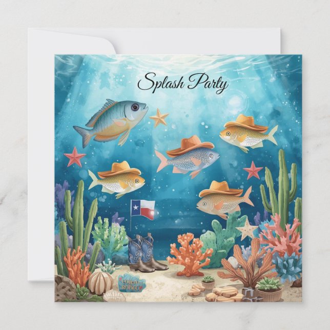 Texas Cowboy Fiskfest Inbjudan (Framsida)