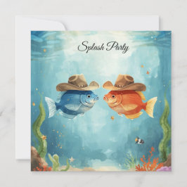 Texas Cowboy Fiskparty Inbjudan