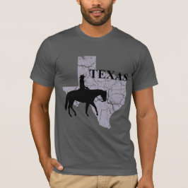 Texas Cowboy Grunge Manar Grått T-shirt