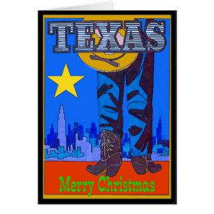 Texas Cowboy-jul Hälsningskort
