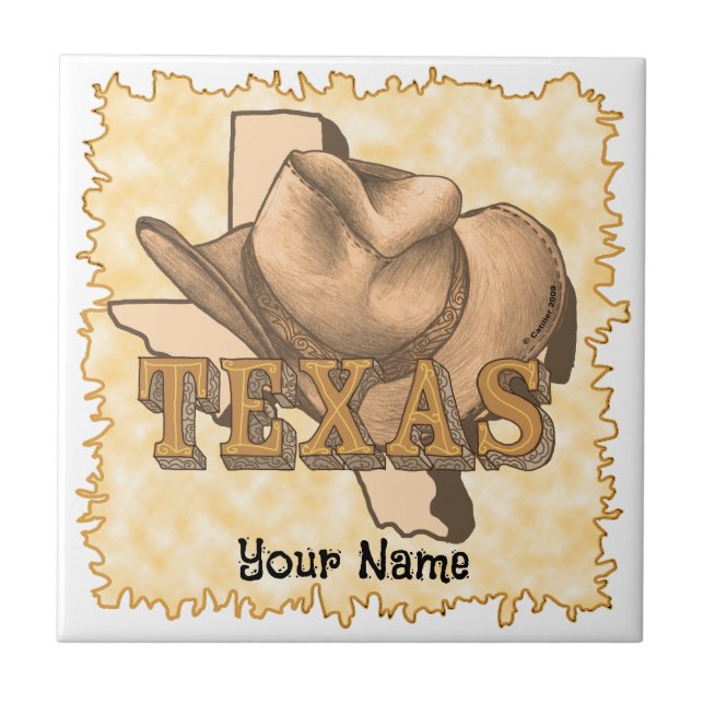 Texas Cowboy Kakelplatta (Framsidan)