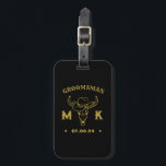 Texas Cowboy Monogram Best Man-Marskalkar Bagagebricka<br><div class="desc">Personliger för marskalkar och bästa man med gammalt westernt cowboytema. Dekorerad med cowboyhatt med vintagens westerna typsnitt. Text och färg kan redigeras med hjälp av Design Verktyg för att passa tillfälle. Skaffa den här anpassade presenten för bröllop,  reklamfest,  förlovningsfest eller andra specialtillfällen.</div>