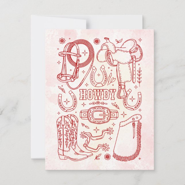 Texas Cowboy Pack  Anteckningskort (Framsida)