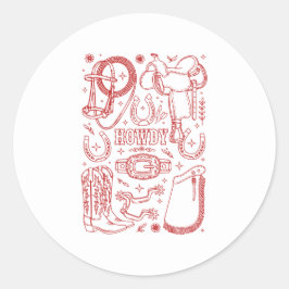 Texas Cowboy Pack Runt Klistermärke