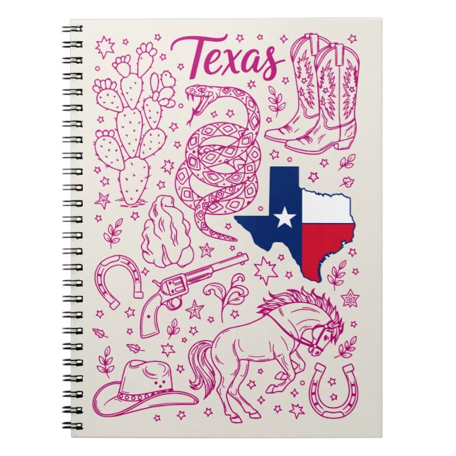 Texas Cowboy Pack Västerländska Vibrationer Anteckningsbok (Framsidan)