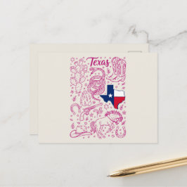 Texas Cowboy Pack Västerländska Vibrationer Vykort