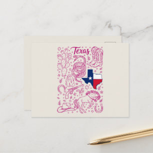 Texas Cowboy Pack Västerländska Vibrationer Vykort