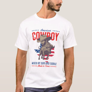 Texas Cowboy T-Shirt Design Simple och Bra
