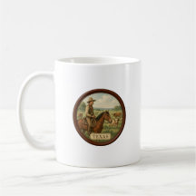 Texas Cowboy White Classic Mugg