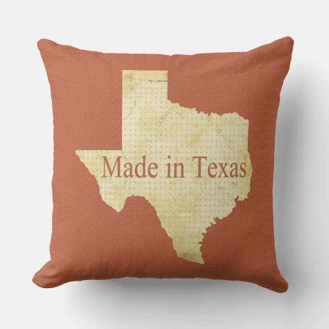 Texas Cream och Rusty Red Square Dekorativ kudde (Framsida)