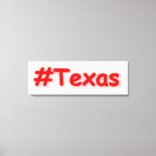 "#Texas " Cute Design. Köp nu Canvastryck