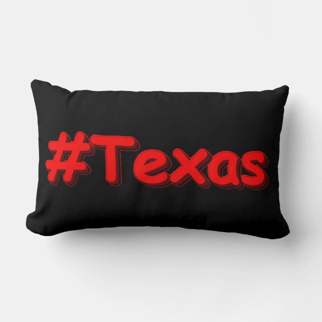 "#Texas " Cute Design. Köp nu Lumbarkudde (Framsida)