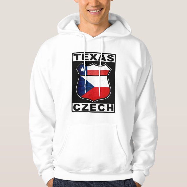 Texas Czech American Hoodie (Framsida)
