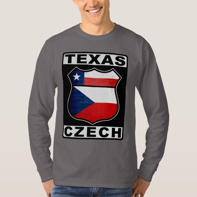 Texas Czech American T-shirt (Framsida)